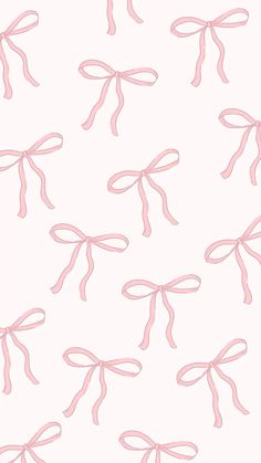 pink ribbon bows on white background for wallpaper or fabric design, seamless pattern