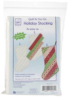 quilt as you go holiday stockings are easy to sew