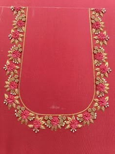 Arya Work Designs, Simple Aari Work Blouse Designs, Chudidhar Neck Designs, Latest Embroidery Designs, Simple Hand Embroidery Patterns, Aari Blouse, Hand Beaded Embroidery