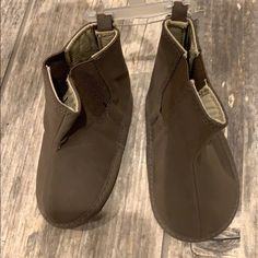 Old Navy Shoes. Soft Bottom Casual Non-slip Slip-on Booties, Casual Brown Non-slip Booties, Non-slip Leather Slip-on Booties, Leather Slip-on Booties With Non-slip Sole, Brown Non-slip Booties With Round Toe, Brown Non-slip Round Toe Booties, Brown Non-slip Slip-on Booties, Shoes Soft, Navy Shoes