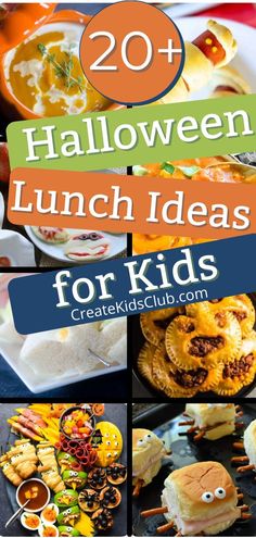 halloween lunch ideas for kids with text overlay