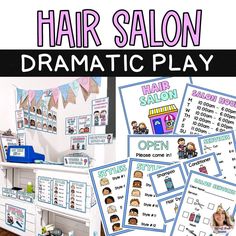 hair salon dramatic play for kids