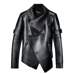 Free & Fast shipping 100% Satisfaction guarantee 30 Days Money Back 100% DELIVERED & TRACKED lowest price guranteed on all orders top quality Your Best Choice & 5 STAR SERVICE Men's Fashion Motorcycle Lapel Leather Jacket Irregular Coat Winter Thicken Warm DESCRIPTION Accents Irregular Brand Unbranded Country/Region of Manufacture China Features Button Length Regular Material Faux Leather Model No Modification Description No Modified Item No Pattern Solid Product Line Factory Size Type Regular S Korean Style Men, Jacket Korean, Designer Leather Jackets, Biker Coat, High Fashion Men, Fashion Outerwear, Vintage Leather Jacket, Jacket For Men, Winter Trends