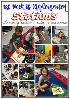 children are sitting on the floor reading books and playing with their teacher's toys