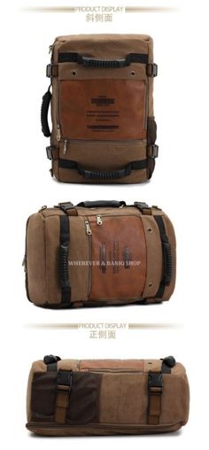 Casual Brown Laptop Bag For Outdoor, Brown Functional Laptop Bag For Outdoor, Brown Outdoor Satchel With Large Capacity, Multifunctional Brown Bags For Outdoor, Multifunctional Brown Backpack For Travel, Functional Brown Laptop Bag For Outdoor, Casual Brown Canvas Bag With Luggage Sleeve, Casual Shoulder Backpack With Luggage Sleeve, Brown Outdoor Travel Backpack