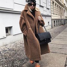 Great shopping ideas for Women Winter Coat Long Sleeve Button Faux Shearling Fleece Shaggy Jacket, Women's clothing Mode Mantel, Bohemian Jackets, Plush Coat, Traje Casual, Teddy Coat, Sweatpants Set, Cardigan Long, Oversized Coat, Casual Coat