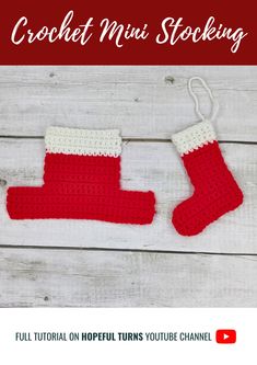 crochet mini stocking pattern for christmas stockings