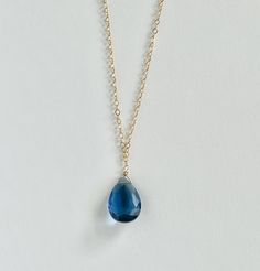 Blue Sapphire Tear Drop 14k Gold Filled Chain Blue Topaz Also Available  Available Sizes 16" 17" & 18" Blue Teardrop Jewelry For Everyday, Dainty Blue Drop Jewelry, Blue Teardrop 14k Gold Filled Jewelry, Dainty Blue Faceted Necklace, Everyday Blue Necklace With Delicate Chain, Blue Delicate Chain Necklace For Everyday, Everyday Blue Necklaces With Delicate Chain, Everyday 14k Gold Filled Blue Jewelry, Everyday Blue 14k Gold Filled Jewelry