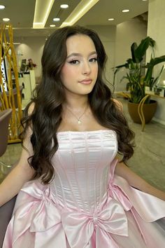 A Line Pink Strapless Homecoming Dress With Bows Corset Dress Prom Short, Dress Prom Short, Homecoming Dress Strapless, Strapless Homecoming Dresses, Lovely Partner, White Homecoming Dresses, Tulle Homecoming Dress, Pink Corset, Blue Homecoming Dresses