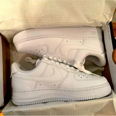 Brand New Condition Never Worn Shoe Box Is Excellent Brand New Condition Classic White Nike Air Force 1s Women’s Size 6 Offers Welcome Shoes Nike Air Force, White Air Forces, Nike Air Force 1s, Air Force 1s, White Nike Shoes, Shoes Nike Air, Nike Air Force Ones, Air Force Ones, Nike Air Max 270