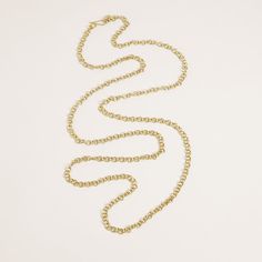 Fine Link Rope Necklace - SUPER Extra Long Elegant Long Necklace With Cable Chain, Yellow Gold Long Necklace With Adjustable Chain, Formal Long Gold Chain Necklace, Elegant Link Chain Lariat Necklace, Elegant Lariat Necklace With Link Chain, Elegant Lariat Link Necklace, Luxury Long Cable Chain Necklace, Elegant Long Cable Chain Necklace, Elegant Double Strand Cable Chain Necklace