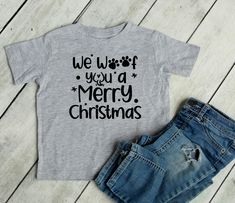 10% of sales from this item goes to our local Humane Society, Beaver County Humane Society. We Woof You a Merry Christmas Infant bodysuit & Toddler T Shirt/Sweatshirt Perfect for the Holiday Season! We use infant bodysuits by Rabbit Skins that are 100% combed ringspun cotton with a three snap bottom closure. Our designs are professional grade HTV vinyl that is heat pressed onto the clothing. Infant Bodysuit Sizing Chart: Newborn 18-21 inches in height; 5-9 lbs 6 Months 22-24 inches in height; 10 Toddler Dance, Car Apparel, Automotive Apparel, Htv Vinyl, Easter Outfit, Thanksgiving Outfit, Short Long, Grey Shirt, Humane Society