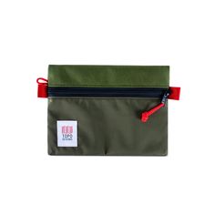 Front product shot of Topo Designs Accessory Bag in "Medium" "Olive". Practical Rectangular Travel Accessories With Zipper Pocket, Practical Rectangular Travel Accessories With Zipper, Functional Everyday Rectangular Cases, Everyday Functional Rectangular Cases, Functional Rectangular Everyday Cases, Practical Rectangular Travel Accessories With Removable Pouch, Practical Rectangular Cases For Everyday Use, Practical Everyday Rectangular Cases, Versatile Rectangular Organizer With Zipper Pouch