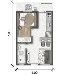 the floor plan for a small apartment