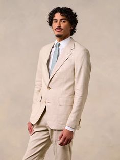 Mojave Tan Linen Suit – The Black Tux - Buy New Tan Linen Suit, Timeless Beige Linen Suit, Spring Double-breasted Linen Suit, Men’s Tan Linen Suit, Cream Linen Single-breasted Suit, Linen Suit, Suit Designs, Cotton Fabric