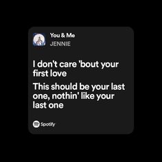 You And Me Jennie Lyrics, You And Me Jennie, Jennie You And Me, Lyrics Icon, You And Me Lyrics, Spotify Lyrics Aesthetic, Singers Aesthetic, Black Lyrics, Icons Jennie