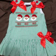 Lil Cactus Santa Dress Nwot Casual Green Christmas Dress, Playful Cotton Christmas Dress, Casual Cotton Christmas Dress, Cute Green Holiday Dress, Sleeveless Cotton Dress For Christmas, Cute Green Dresses For Holiday, Cute Cotton Holiday Dresses, Green Cotton Holiday Dress, Cactus Dress