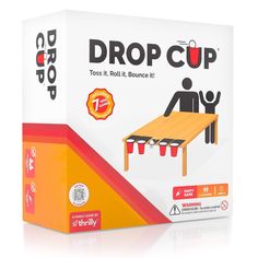 the drop - top table is in its box and ready to be used as a game