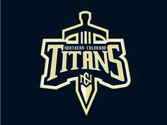 the northern colorado titans logo on a dark background