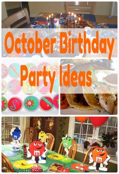 a birthday party with lots of food and decorations