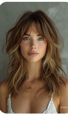 Messy Hair With Curtain Bangs, Long Hairstyles Long Bangs, Medium Hair Cuts Curtain Bangs, Medium Length For Fine Hair Over 40, Layered Lob With Wispy Bangs, Short To Medium Hair With Bangs, 2024 Summer Haircut, Textured Bangs Medium Hair, Trend Hair Styles 2024