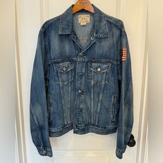 Never Worn Denim Jacket. Perfect Condition. Fall Americana Style Denim Jacket, Fall Americana Denim Jacket, Coats Men, Ralph Lauren Jacket, Adidas Track Suit, Tracksuit Jacket, Quarter Zip Jacket, Ralph Lauren Sport, Twill Jacket