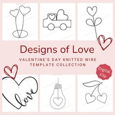 the valentine's day knited wire collection is designed to be handmade with love