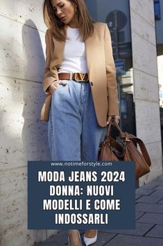 Belt With High Waisted Jeans, Styling High Waisted Wide Leg Jeans, High Waisted Wide Leg Jeans Outfit Chic, Wide Leg Jeans And Heels Outfit, Wide Leg Jeans And Blazer Outfit, Wide Leg Jeans With Heels, Styling Barrel Leg Jeans, High Waist Wide Leg Jeans Outfit, Wide Jeans Outfit High Waist