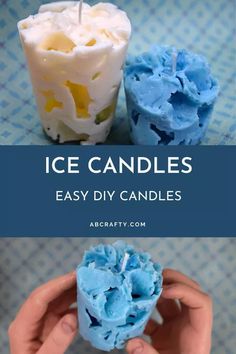 You can then tie in floral or silk flowers in a variety of sizes. For sparkle  use pearl instead of glass beads for the accents. Ice Candles Diy, Ice Candles, Candle Making For Beginners, Ice Candle, Diy Candles Easy, Diy Candles Homemade, Candle Crafts, Making Candle, Homemade Scented Candles