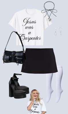 Sabrina Carpenter Concert Outfit Idea, Espresso Outfits Sabrina, Jesus Was A Carpenter Sabrina, Short N Sweet Tour Outfits Ideas, Sabrina Carpenter Costume Ideas, Sabrina Carpenter Inspired Outfits Concert, Jesus Was A Carpenter, Sabrina Carpenter Eras Tour Outfit, Sabrina Carpenter Outfits Concert Short N Sweet