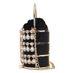 Shape: BucketHandbags Type: TotesTypes of bags: Handbags & Crossbody bagsMain Material: MetallicClosure Type: OPENHardness: HARDExterior: Open PocketStyle: FashionLining Material: PolyesterOccasion: VersatilePattern Type: SolidNumber of Handles/Straps: SingleInterior: No PocketDecoration: DiamondsItem Type: Handbags Black Large Capacity Bag For Party, Large Capacity Black Evening Bag, Black Party Bag With Large Capacity, Evening Bucket Bag With Large Capacity, Evening Bucket Bag With Large Capacity And Top Handle, Evening Bucket Shoulder Bag With Large Capacity, Large Capacity Evening Bucket Shoulder Bag, Evening Large Capacity Bucket Shoulder Bag, Evening Bucket Bag With Detachable Handle