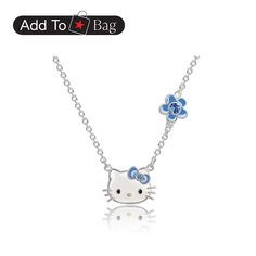 in stock Cute Silver Clavicle Chain Jewelry, Cute Silver Jewelry With Adjustable Chain, Hello Kitty Sterling Silver Necklace, Hello Kitty Adjustable Jewelry For Gifts, Adjustable Hello Kitty Jewelry As Gift, Adjustable Hello Kitty Jewelry Gift, Adjustable Hello Kitty Jewelry, Hello Kitty Sterling Silver Jewelry Gift, Hello Kitty Gifts