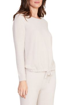 Perfect for cozy weekends at home, this lightweight pullover is made from ultra-plush microfiber that won't shrink or pill. 23" length (size Medium) Scooped neck Long sleeves with ribbed cuffs 71% nylon, 29% viscose Machine wash, tumble dry Imported Lingerie Platform Slippers, Favorite Daughter, Pointed Toe Shoes, Maternity Shops, Loungewear Shorts, Denim Jumpsuit, Designer Clothes For Men, Modern Outfits, Athletic Women