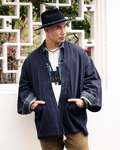 Prospective Flow, Norato Jacket Navy — Kiriko Made Thailand Outfit, Three Brothers, Woven Jacket, Elements Of Style, Men’s Suits, Gentleman Style, Japanese Fashion, Relaxed Style