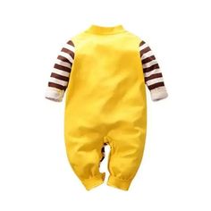 Adorable Baby Boy Giraffe Yellow Stitch Jumpsuit Product Details: Material: 100% CottonProduct Type: JumpsuitClosure Type: Snap ButtonSeason: Spring & FallSleeve Length: Full Introducing our adorable baby boy giraffe yellow stitch jumpsuit. Made from high-quality materials, this jumpsuit is perfect for your little munchkin. The perfect outfit for playdates, park visits or even for everyday wear, our giraffe jumpsuit comes with a cute giraffe design that will make your baby look absolutely adorab Playful Long Sleeve Bubble Romper For Playwear, Playful Long Sleeve Jumpsuits And Rompers For Playwear, Playful Long Sleeve Jumpsuits And Rompers For Playtime, Cotton Long Sleeve Jumpsuits And Rompers With Cartoon Print, Playful Long Sleeve Fitted Jumpsuits And Rompers, Playful Fitted Long Sleeve Jumpsuits And Rompers, Yellow Cartoon Print Onesie For Playtime, Yellow Onesie With Cartoon Print For Playtime, Playful Long Sleeve Bubble Romper