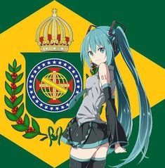 World On Fire, Hatsune Miku, Flag, Internet