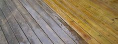 an image of a wooden deck that is wet and needs to be cleaned or stained