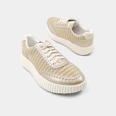 Set on chunky, ribbed soles, our SELINA sneakers are crafted from faux leather and feature a panelled constuction and topstitch trim. Wear yours with anything from denim to tailoring. Luxury Activewear, Gold Sneakers, Judy Blue Jeans, Chunky Sneakers, Tailored Pants, Sneaker Heels, Sneaker Shopping, Shoe Sale, Shoe Box