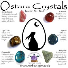 Crystals For Ostara, Ostara Outfit, Ostara Symbols, Ostara Crystals, Ostara Ritual, Wicca Holidays, Pagan Holidays, Wiccan Sabbats, Under Your Spell