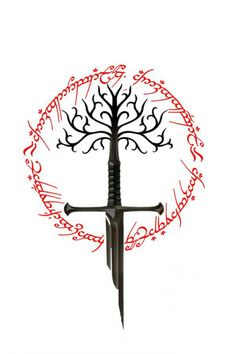 HECHO 2.5 White Tree Of Gondor, Tree Of Gondor, Tattoo Diy, Stick N Poke, Lotr Art, Ring Tattoos