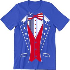 Funny Tuxedo Patriotic Shirts for Men, Independence Day Tshirts USA 4th of July Men's T-Shirt Cheap Patriotic Shirt For Veterans Day, Cheap Patriotic Father's Day T-shirt, Tuxedo T Shirt, Sports Activewear, Tuxedo Shirts, T Shirt Image