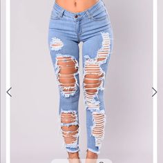 Fashion Nova. Size 7. Brand New. Sparkly Fishnets, Holy Jeans, Dream Pants, Girls Black Jeans, Light Blue Ripped Jeans, Distress Jeans, High Waisted Distressed Jeans