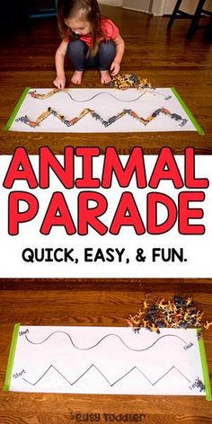 an animal parade game for kids to play with