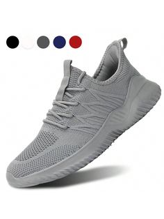 Grey  Collar   Plain  Embellished   Men Shoes Casual Gray Slip-resistant Running Shoes, Comfortable Gray Lace-up Running Shoes, Gray Lightweight Comfortable Walking Shoes, Comfortable Lightweight Gray Walking Shoes, Casual Gray Breathable Slip-on Sneakers, Comfortable Gray Slip-on Sneakers For Light Sports, Fade-resistant Gray Slip-on Sneakers For Running, Comfortable Breathable Gray Slip-on Sneakers, Comfortable Gray Slip-resistant Running Shoes