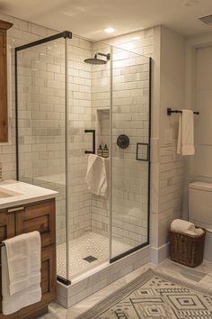 Thinking of giving your bathroom a fresh look? Check out my top 22 Small Bathroom Shower Tile Ideas! Get inspired by modern designs with glass enclosures, chic white subway tiles, and warm wooden vanities. Discover how you can mix neutral colors, patterns, and stainless steel accents for a clean, sleek style. Smaller Walk In Shower Ideas, Small Bathroom Ideas With Shower Stall, Tall Shower Ideas, Small Shower Only Bathroom Ideas, Shower Tile Small Bathroom, Small Shower Ideas Tile, 36x48 Shower Ideas, Bathroom And Shower Tile Ideas, Tiny Bathroom Renovations