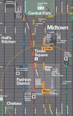 the subway map shows where to go and what to see in each city's streets