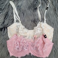 Two/ Victoria Secret/ Wicked/ Bras/ Nwt/ 32dd/ Kept In A Pet And Smoke Free Home Victoria's Secret Aesthetic, Coquette Lingerie, Cute Bras, Sleep Wear, Victoria Secret Lingerie, Y2k Outfits, Pretty Clothes, Pinterest Closet, Victoria Secret Bras