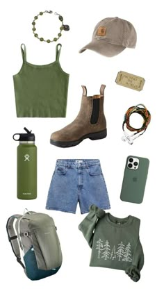 Pnw Aesthetic Outfits Summer, Traveler Aesthetic Outfits, Mountain Style Root Outfits, Pnw Summer Outfits, Outdoor Aesthetic Outfits, Camping Outfits Aesthetic, Outdoorsy Aesthetic Outfits, Summer Camp Aesthetic Outfits, Earthy Outfits Summer