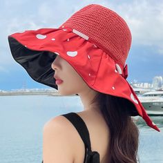 You will find that this baseball cap is a high quality, stylish cap made with high quality materials and is designed to be stylish and comfortable. Red Beach Cap, Casual Bucket Hat For Pool, Red Cap For Vacation, Red Bucket Hat For Summer Outdoor, Red Bucket Hat For Outdoor Summer Activities, Casual Short Brim Hat For Pool, Trendy Red Bucket Hat For Vacation, Red Beach Hats With Uv Protection, Red Beach Hat With Uv Protection