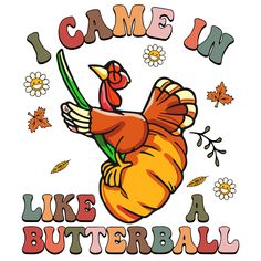 i came in like a butterball chicken t - shirt design for kids and adults